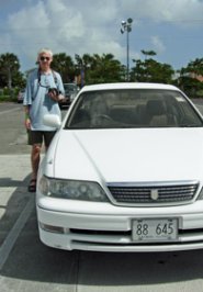 Grand Cayman Car Rental, me with the car we rented