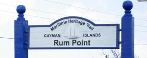 Rum Point Grand Cayman, town sign